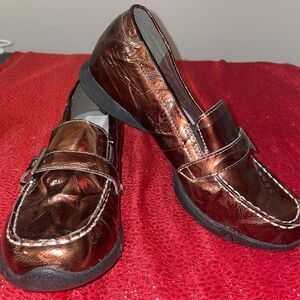 Golfstream Golf Shoes Loafer women shoes Metallic Brown US Size 9M Spikeless